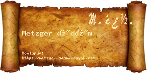 Metzger Ádám névjegykártya